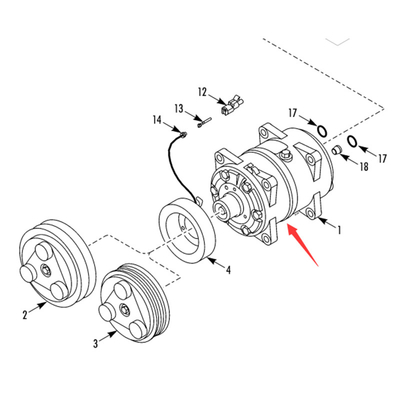 مجموعة ضاغط Thermo King RV200 الأصلية طراز 1021118IRM