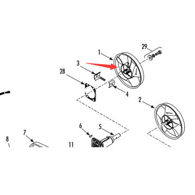النموذج 781307/781306 Thermo King T-880Pro شفرة مروحة التبخر الأصلية ، اللون الأبيض / الأسود