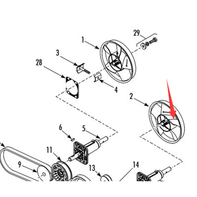 النموذج 781307/781306 Thermo King T-880Pro شفرة مروحة التبخر الأصلية ، اللون الأبيض / الأسود
