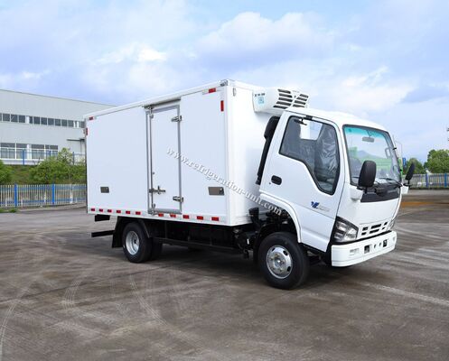 هيكل شاحنة Isuzu 100p Japan Brand مع صندوق مبرد بطول 4.1 متر مع وحدات التبريد THERMO KING RV380V 4X2 Mini 3tons 2 Ton Freezer المبردة