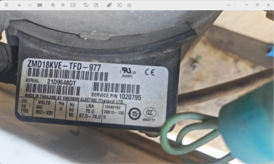 1020795 compressor THERMO KING Magnum/Magnum Plus MP4000 ZMD18KVE-TFD-977  =ZMD26KVE-TFD-274 Reefer Container spare parts 