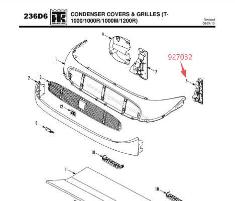 927032 92-7032 دعامة - ملف (جانب المحرك)، (T1000R/T1000M/T1200R) غطاء الدعم